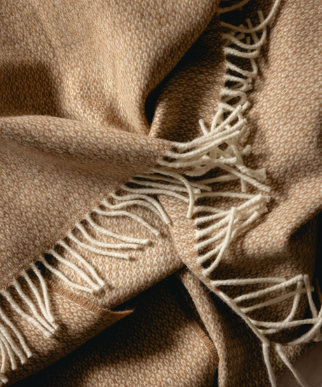 Ida Lambswool Blanket, Nougat