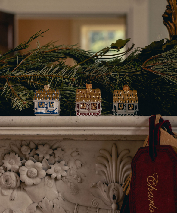 Set of 3 Cottage Christmas Decorations