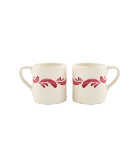 Pair of Celia Mugs, Raspberry