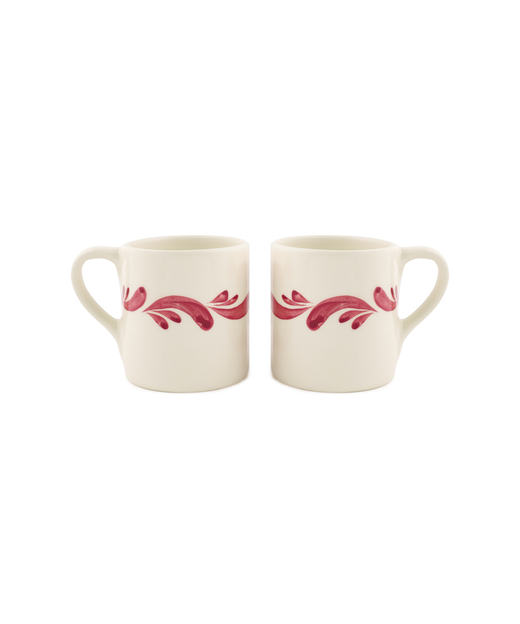 Pair of Celia Mugs, Raspberry