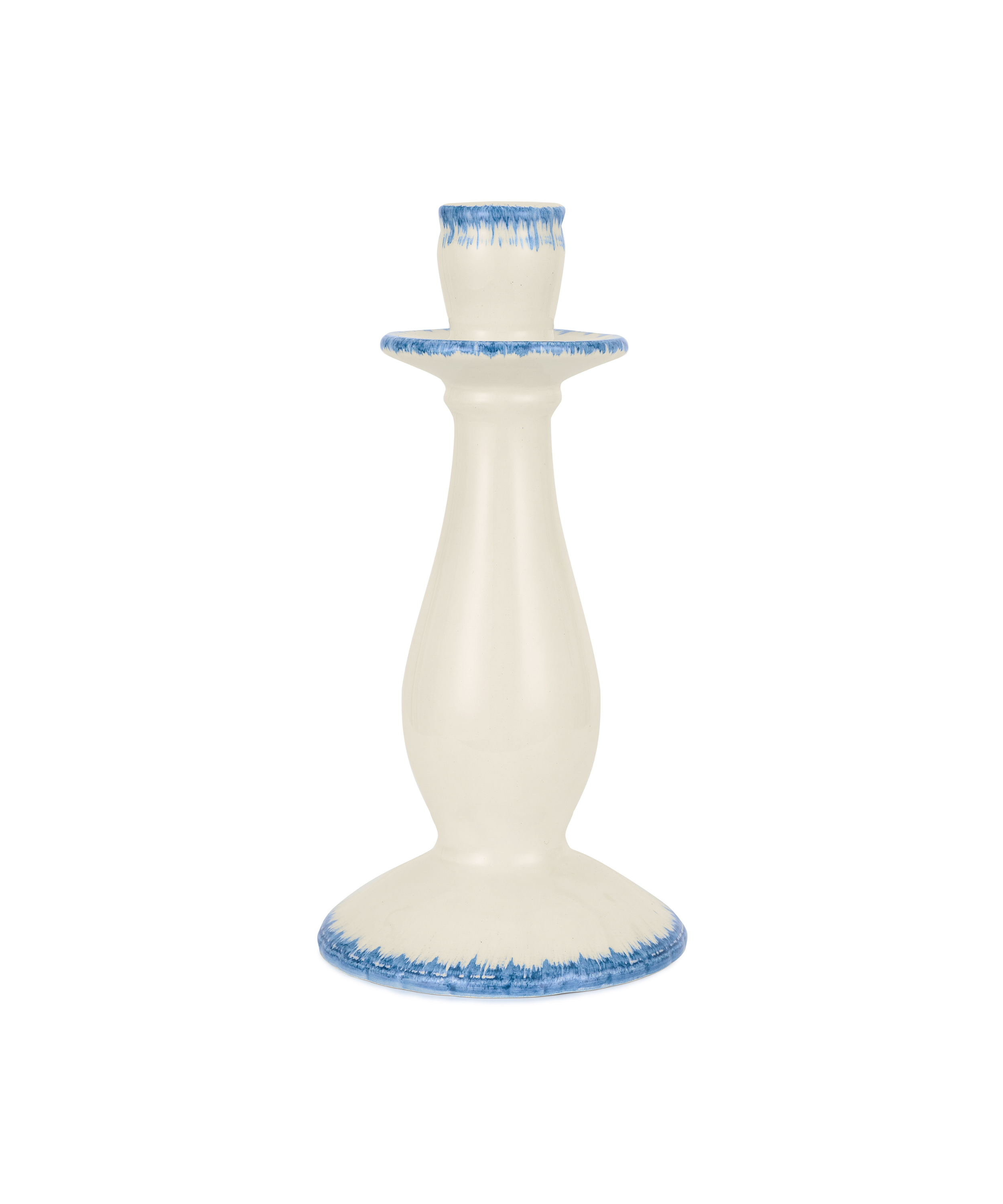 Rebecca Udall Daisy Candlestick, Denim, White Background