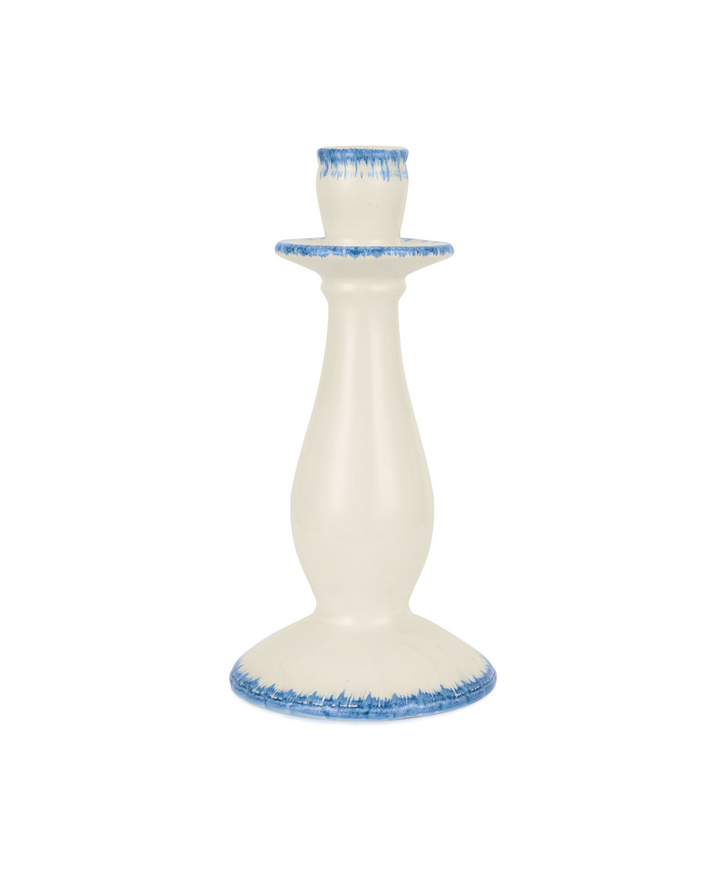 Rebecca Udall Daisy Candlestick, Denim, White Background