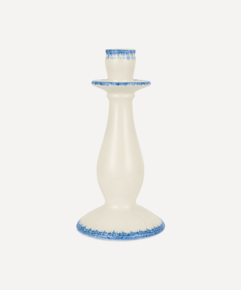 Rebecca Udall Daisy Candlestick, Denim, Ivory Background