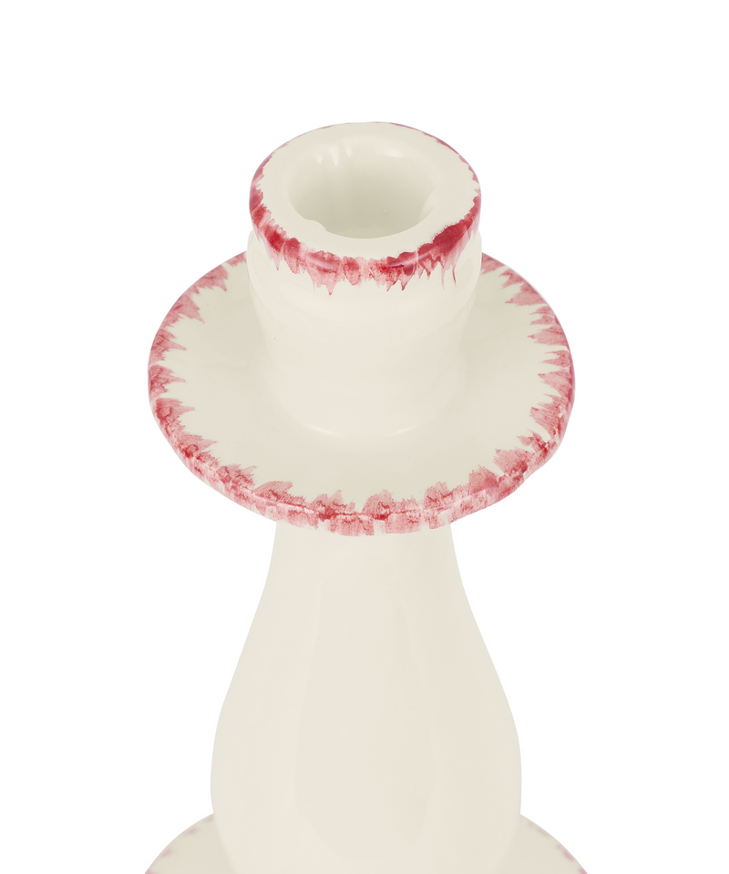 Rebecca Udall Daisy Candlestick, Raspberry, Cut Out Detail