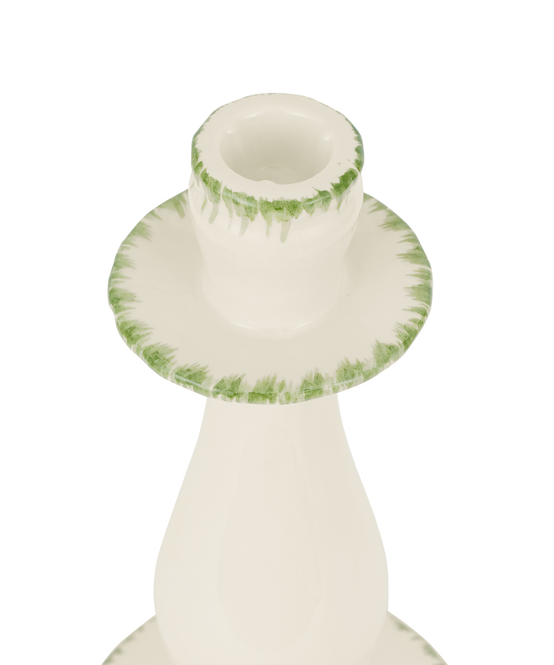 Daisy Candlestick, Leaf Green