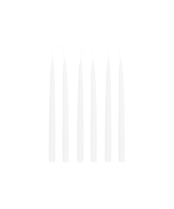 Rebecca Udall Set of 6 Danish Taper Candles, White