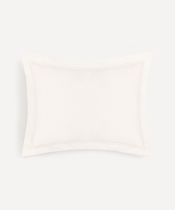 Rebecca Udall Darcy Linen Boudoir Pillowcase, Nougat, Ivory Background