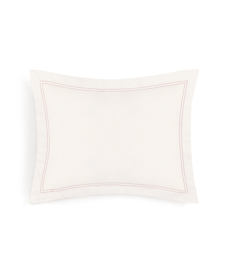 Rebecca Udall Darcy Linen Boudoir Pillowcase, Rosewood