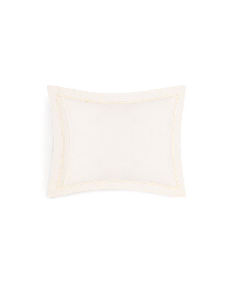 Rebecca Udall, Darcy European Linen Boudoir Pillowcase, Straw Stitch Detail Trim