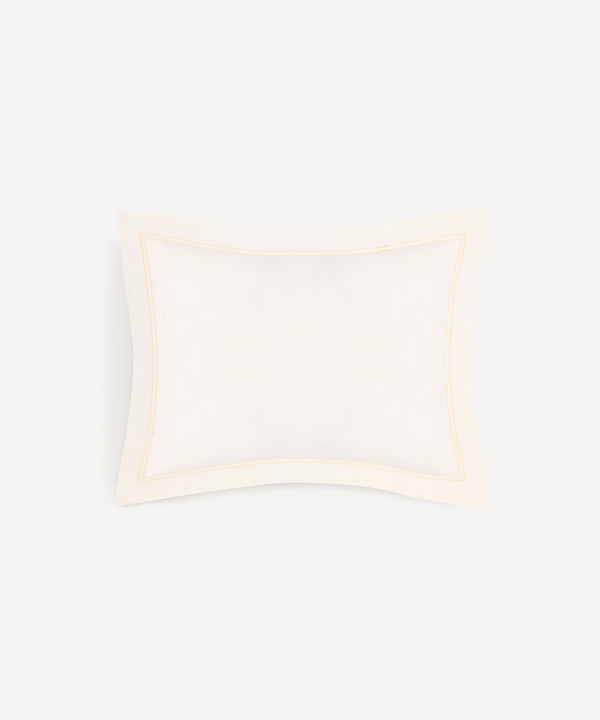 Rebecca Udall, Darcy Linen Boudoir Pillowcase, Straw, Cut Out