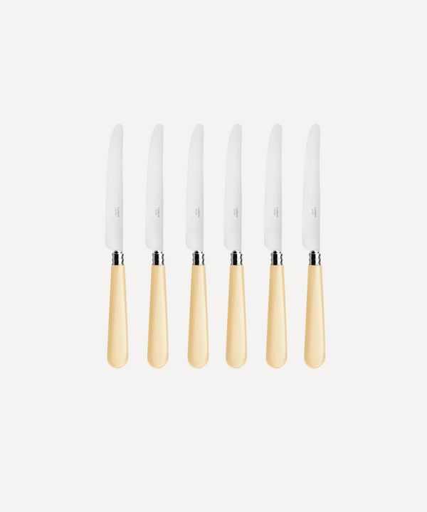 Set of 6 Classic Taper Knives, Cream