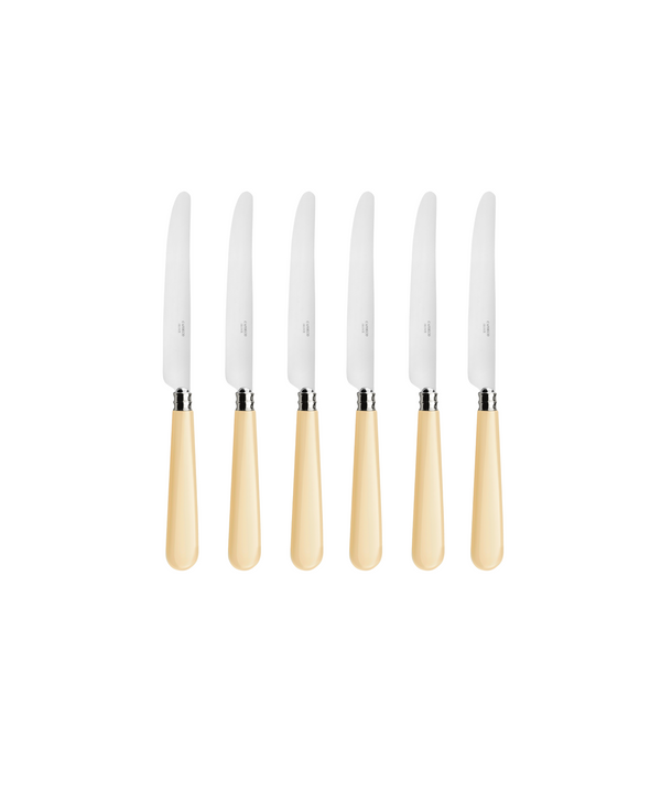 Set of 6 Classic Taper Knives, Cream