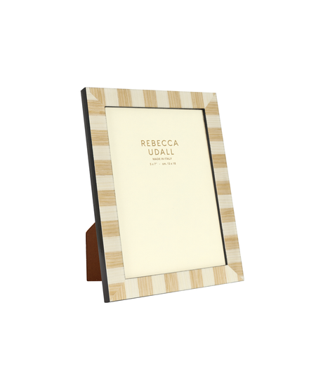 Delilah Striped Photo Frame, Caramel, Cut Out