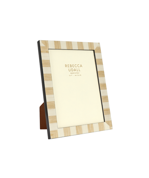 Delilah Striped Photo Frame, Caramel, Cut Out