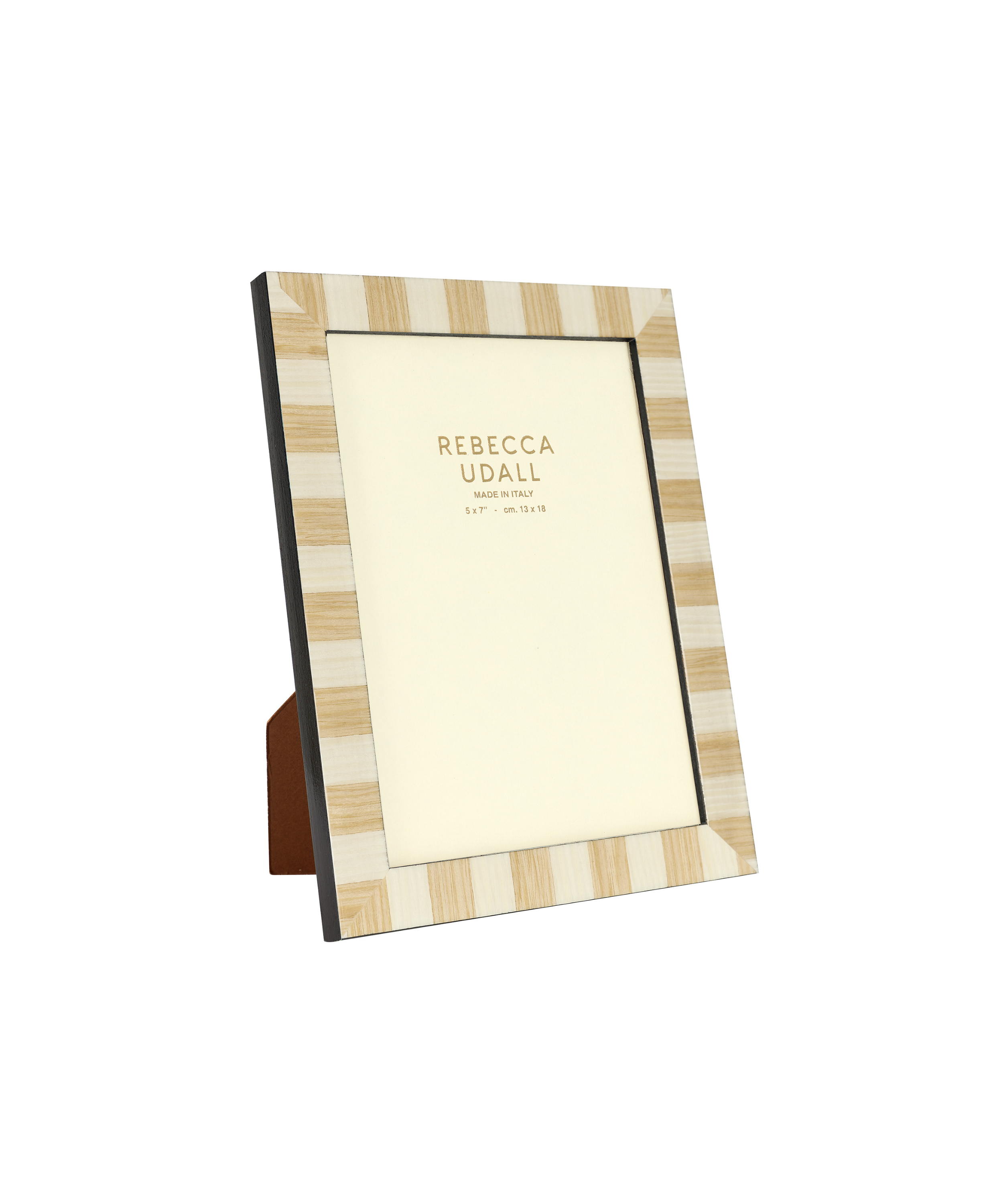 Delilah Striped Photo Frame, Caramel, Cut Out