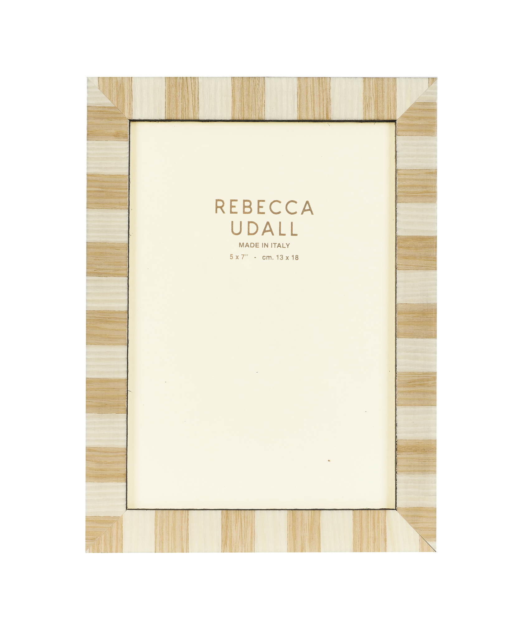 Delilah Striped Photo Frame, Caramel, Cut Out, Detail