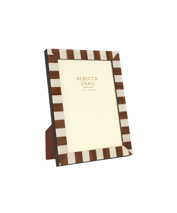 Delilah Striped Photo Frame, Hazelnut, Cut Out