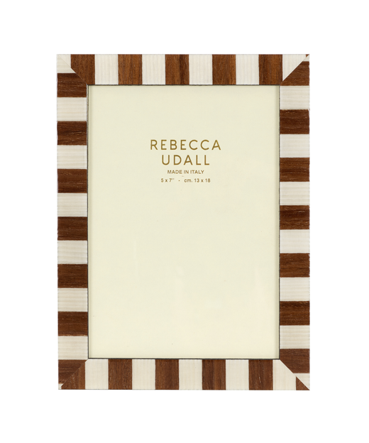 Delilah Striped Photo Frame, Hazelnut, Cut Out, Detail