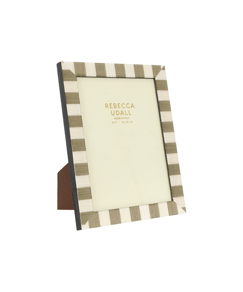 Delilah Striped Photo Frame, Taupe 5x7
