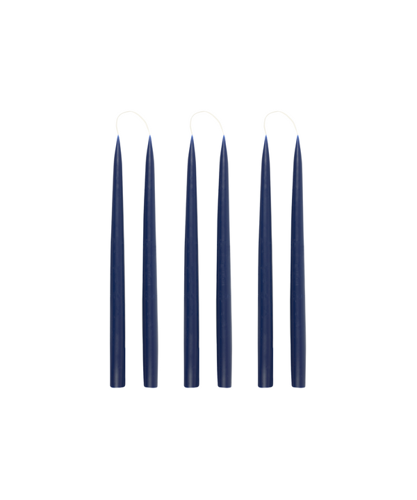 Rebecca Udall Set of 6 Danish Taper Candles, Blue