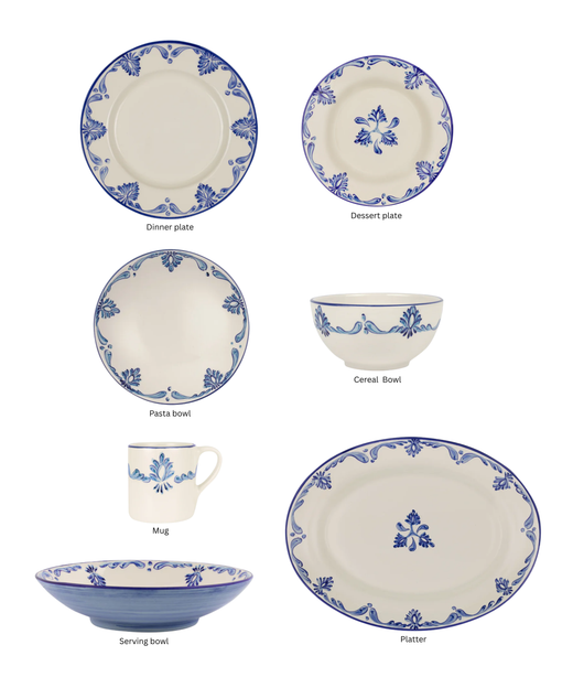 Eleanor Crockery, Blue