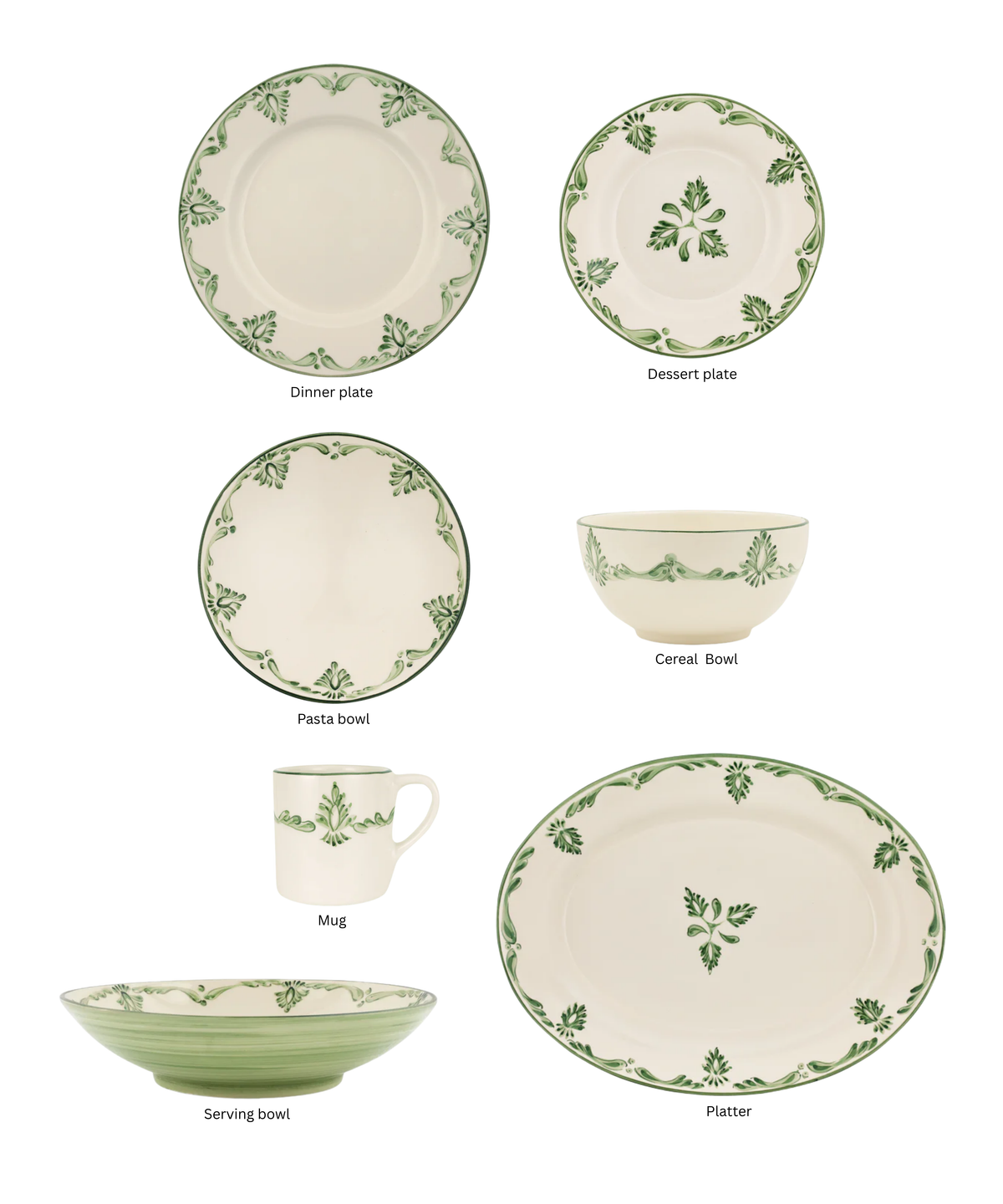 Eleanor Crockery, Forest Green