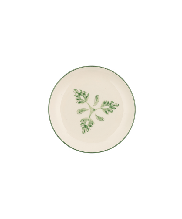 Rebecca Udall Eleanor Side Plate, Forest Green, White Background 