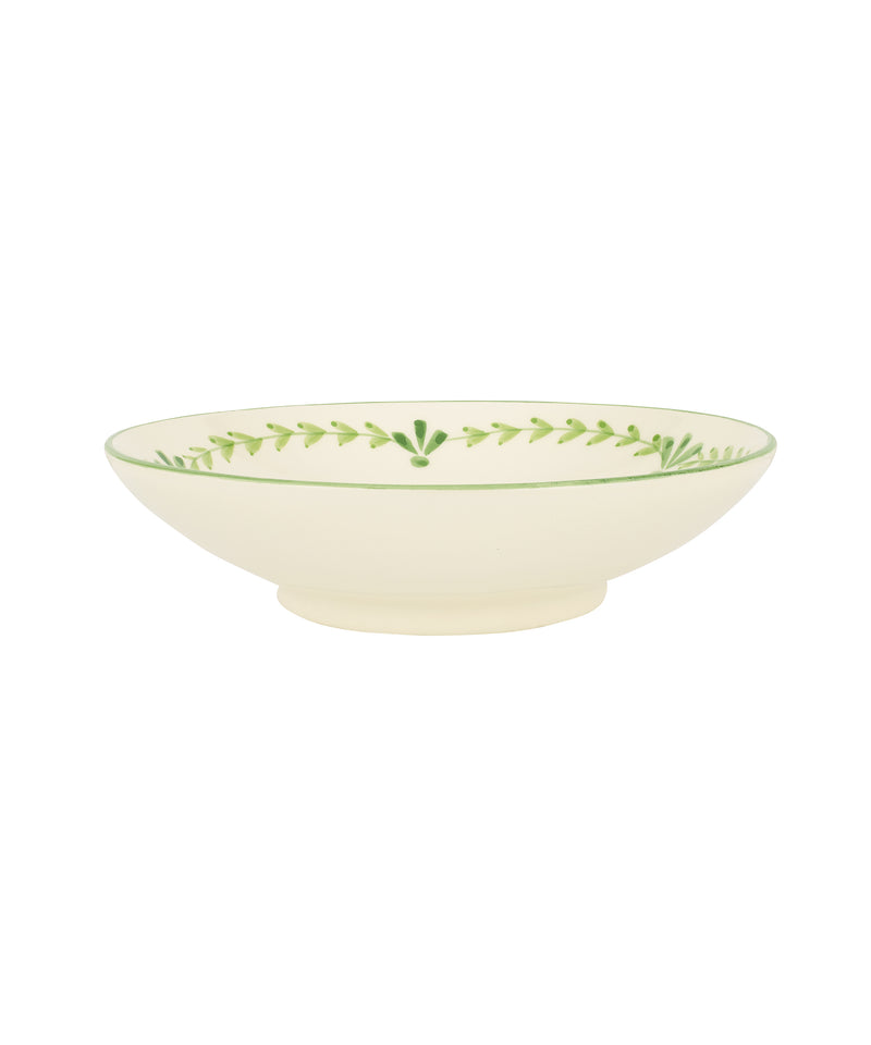 Rebecca Udall Elouise hand painted pasta bowl crockery, sage green