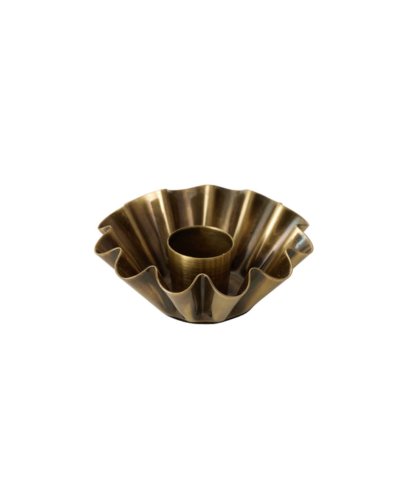 Esme Taper Candleholder, Brass, Detail