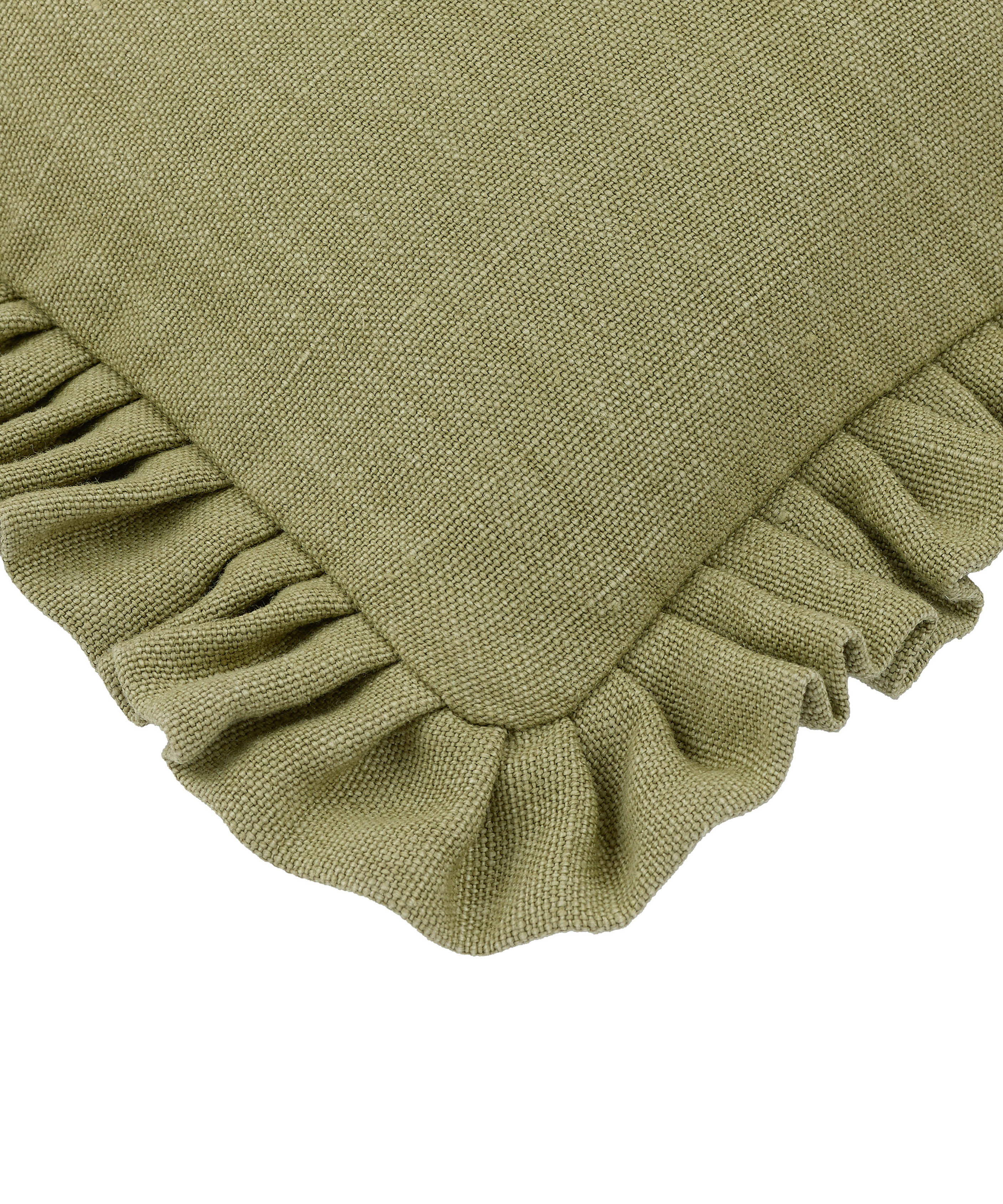Estelle Pleated Linen Cushion, Sage