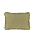 Estelle Pleated Linen Cushion, Sage