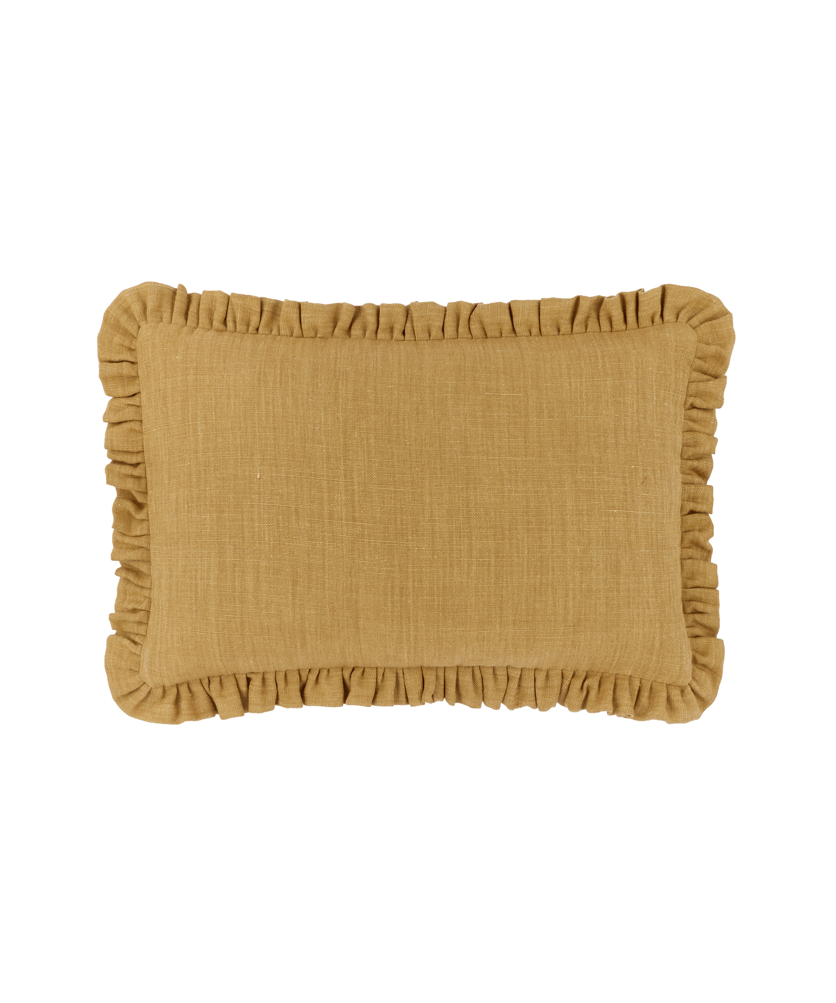 Estelle Pleated Linen Cushion, Turmeric