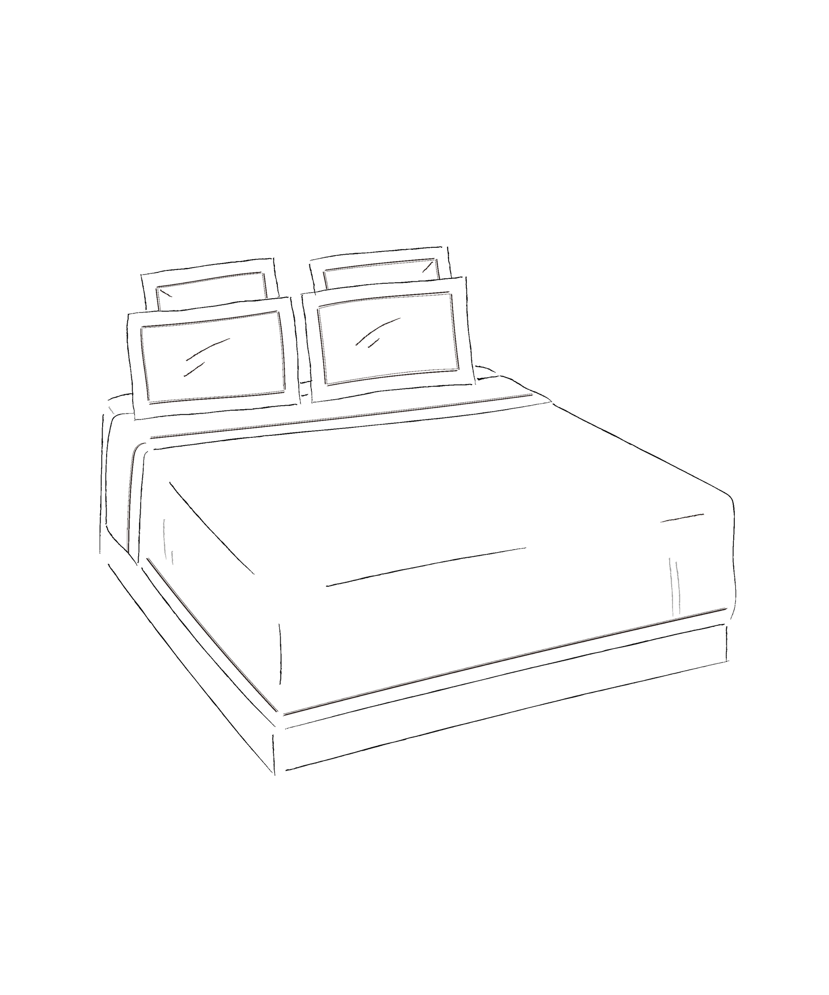 Evora Double Row Corded Bed Linen Illustration