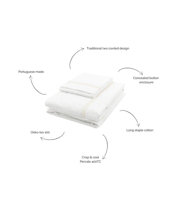 Rebecca Udall, Evora Bed Linen, Buttermilk, Description