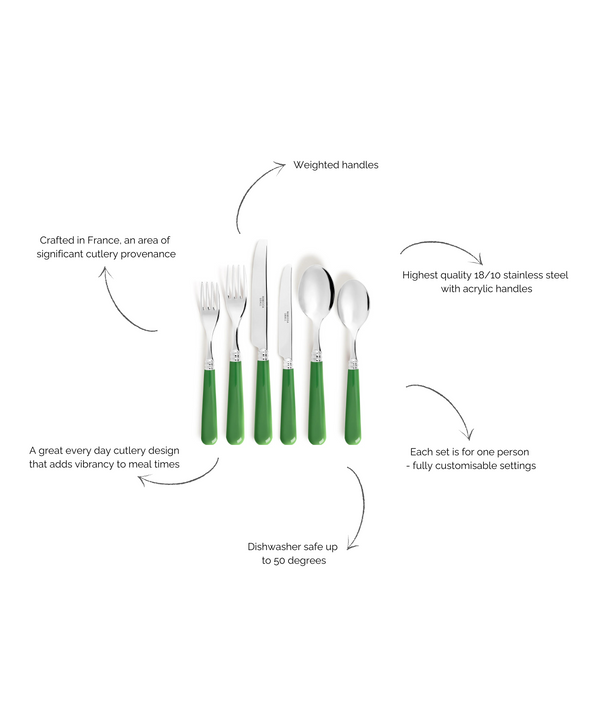 Rebecca Udall Classic Cutlery Set, Green Description