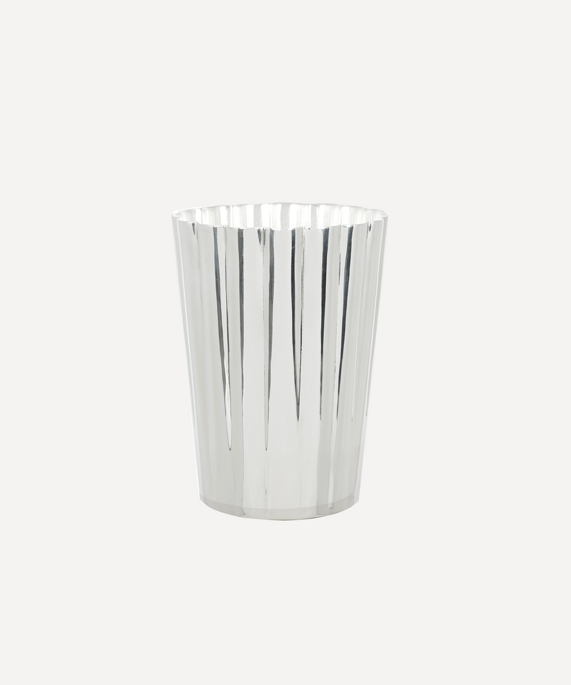 Rebecca Udall Fluted Julep Cup, Silver, Cut Out, Ivory Background