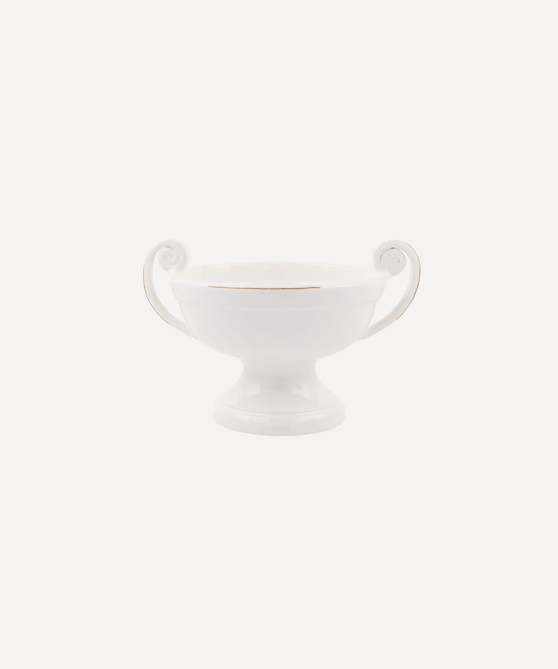 Rebecca Udall luxury ceramic footed bowl with handles