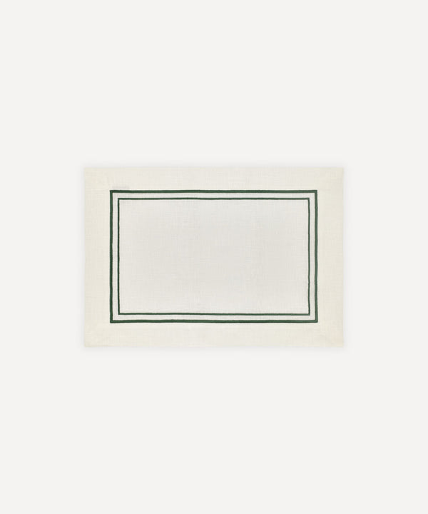 Sophie Classic Two Cord Placemat, Forest Green