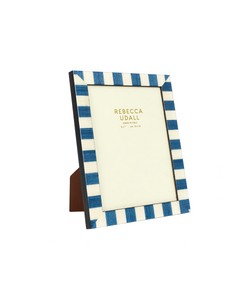 Navy Stripe Bianca wooden Italian Photo Frame, Rebecca Udall