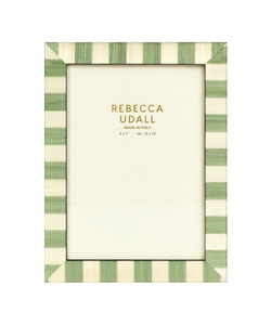 Pistachio Green Stripe Bianca Photo Frame, Rebecca Udall