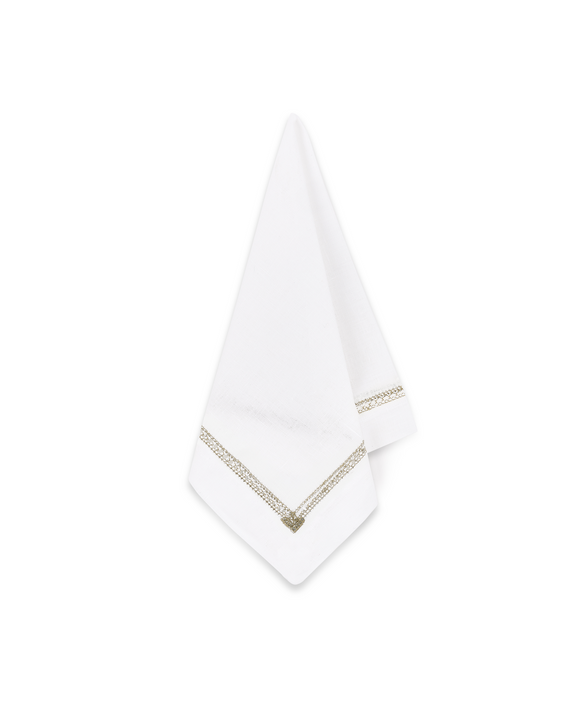 Georgiana Ladderstitch Linen Napkin, Mocha