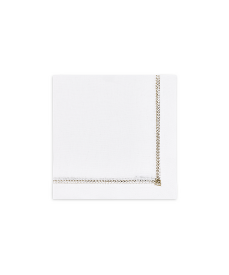 Rebecca Udall Georgiana Ladderstitch Linen Napkin, Nougat, Cut Out