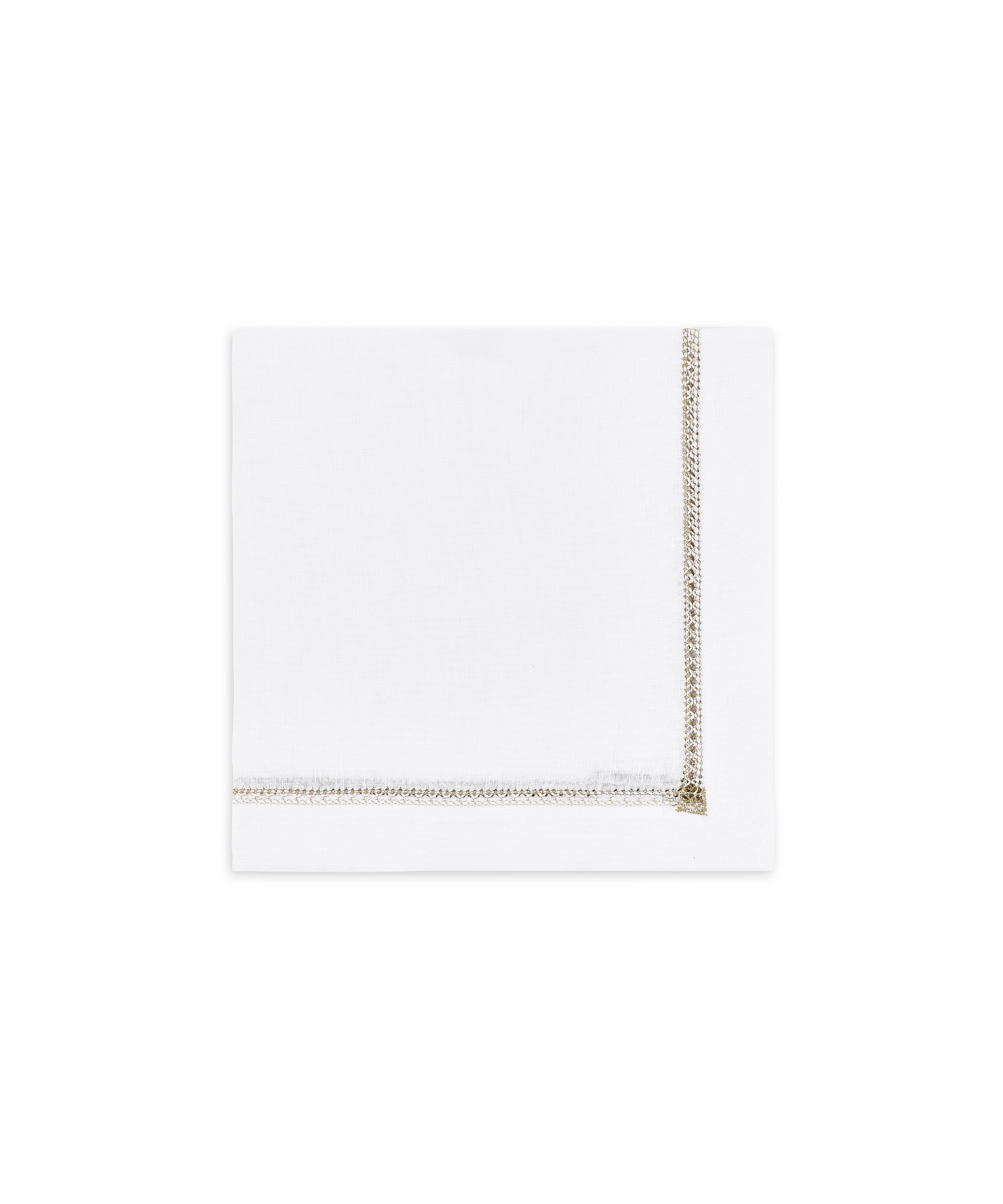 Rebecca Udall Georgiana Ladderstitch Linen Napkin, Nougat, Cut Out