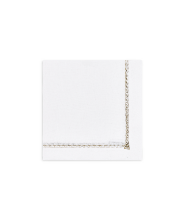 Rebecca Udall Georgiana Ladderstitch Linen Napkin, Nougat, Cut Out