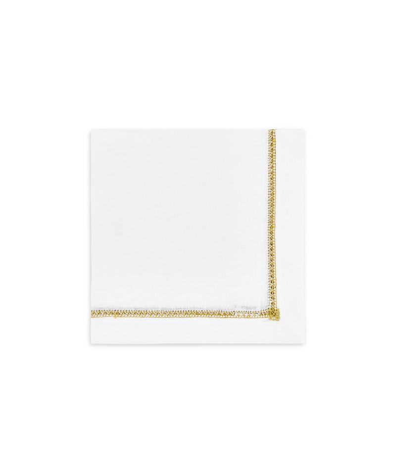 Georgiana Ladderstitch Linen Napkin, Straw