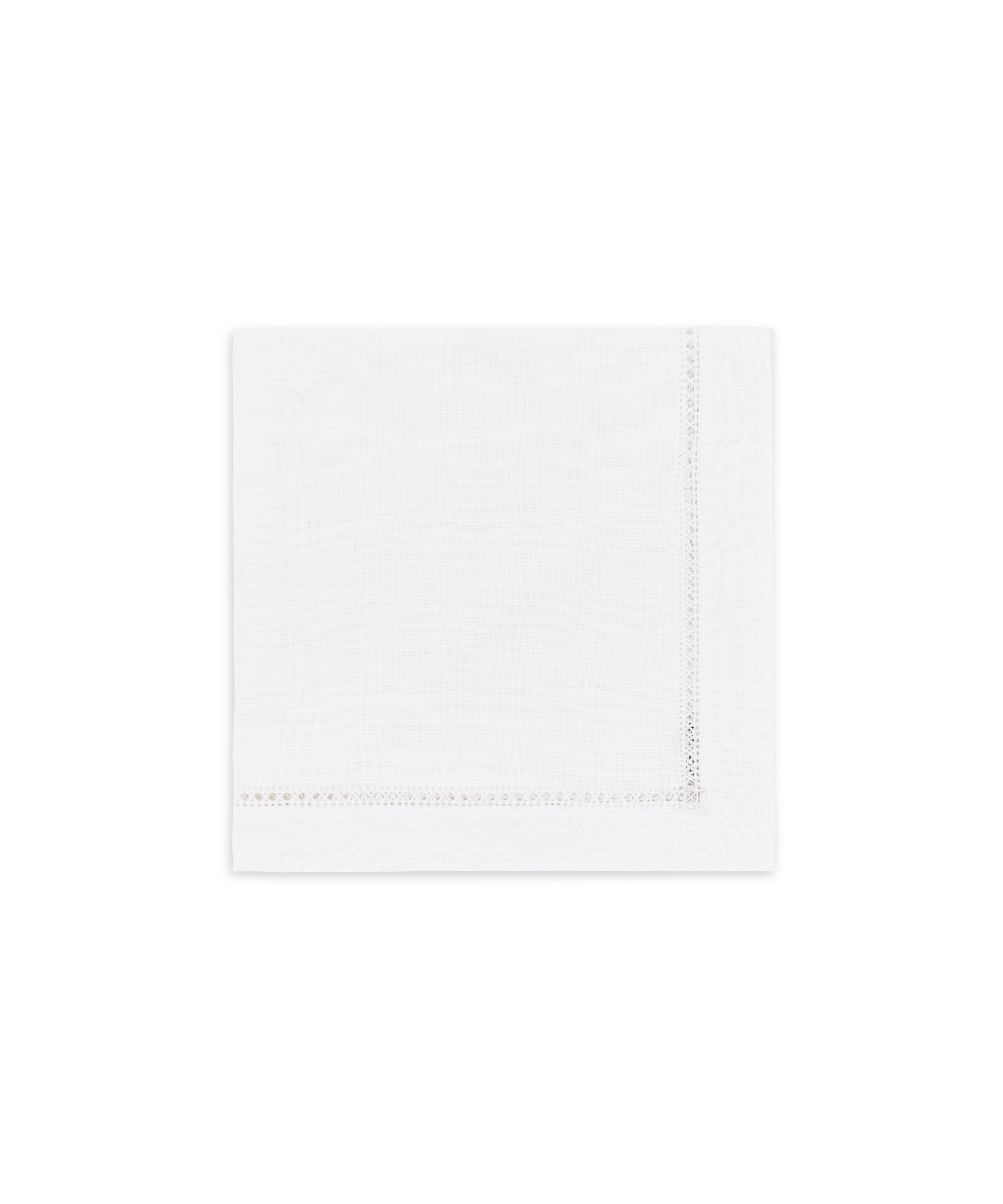 Rebecca Udall Georgiana Ladderstitch Linen Napkin, White, Cut Out