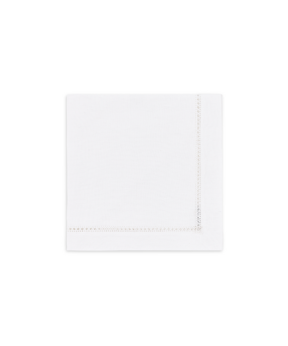 Rebecca Udall Georgiana Ladderstitch Linen Napkin, White, Cut Out