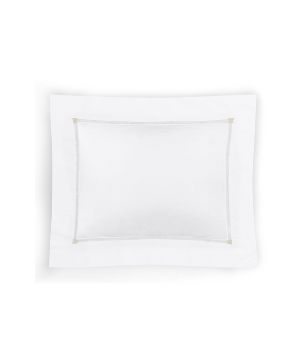 Rebecca Udall Georgiana Ladderstitch Boudoir Pillowcase, Buttermilk, Cut Out