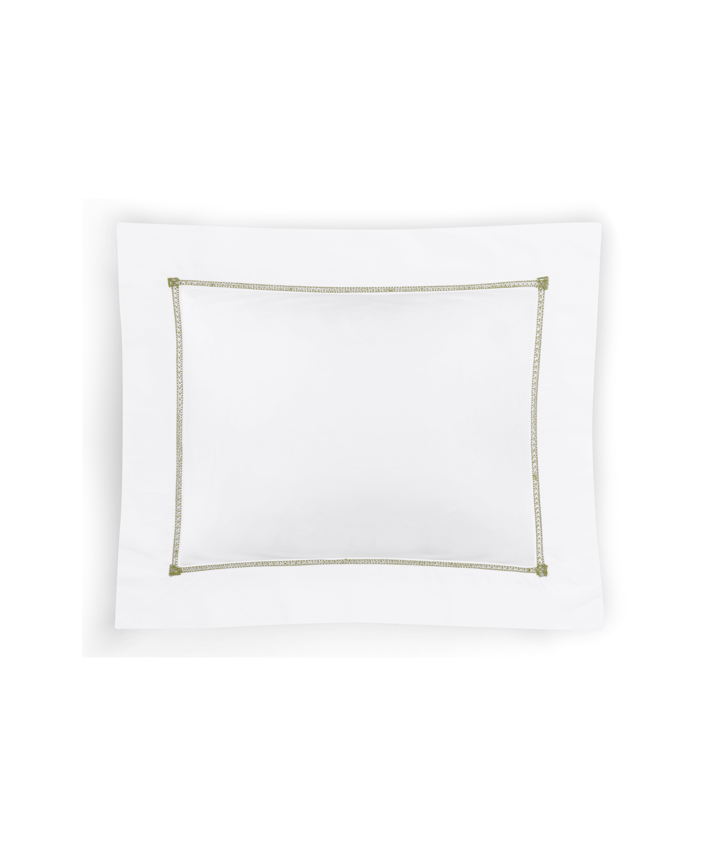 Rebecca Udall Georgiana Ladderstitch Boudoir Pillowcase, Chartreuse, Cut Out