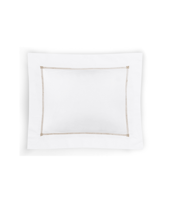 Rebecca Udall Georgiana Ladderstitch Boudoir Pillowcase, Nougat, Cut Out